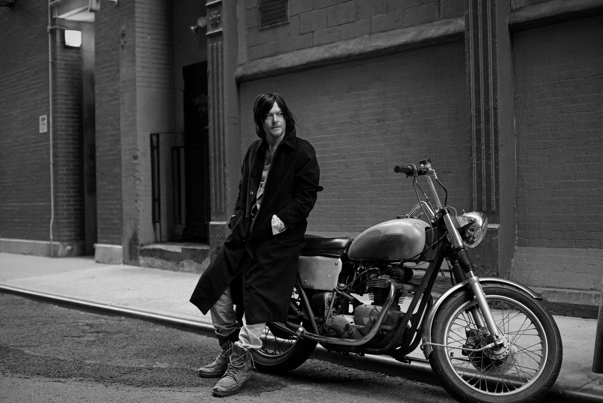 Norman Reedus Monochrome Wallpapers