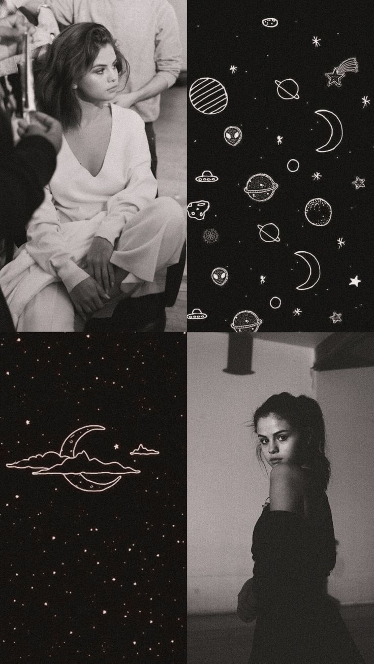 Selena Gomez Monochrome Wallpapers