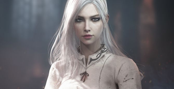 White Hair Girl Wallpapers