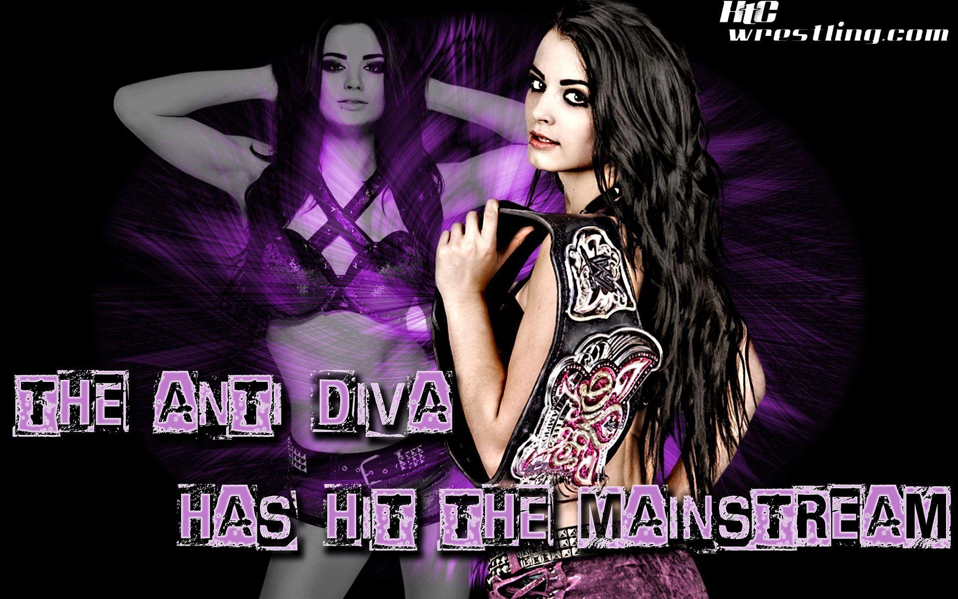 WWE Diva Paige Retro Colors Wallpapers