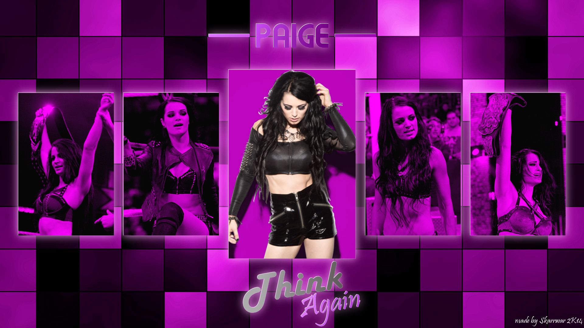 WWE Diva Paige Retro Colors Wallpapers