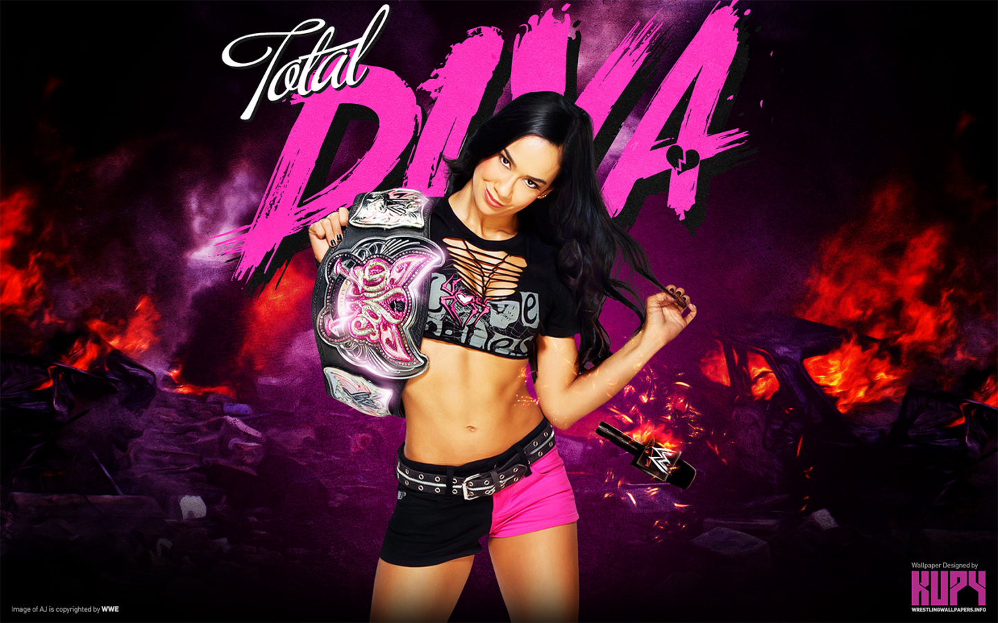 WWE Diva Paige Retro Colors Wallpapers