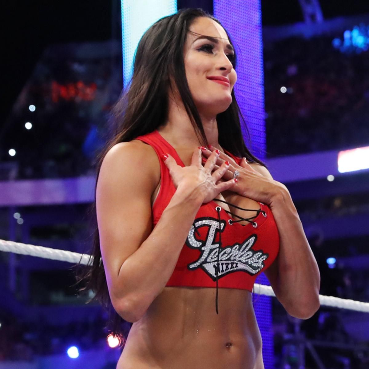 WWE Nikki Bella in Wrestling Ring Pose Wallpapers