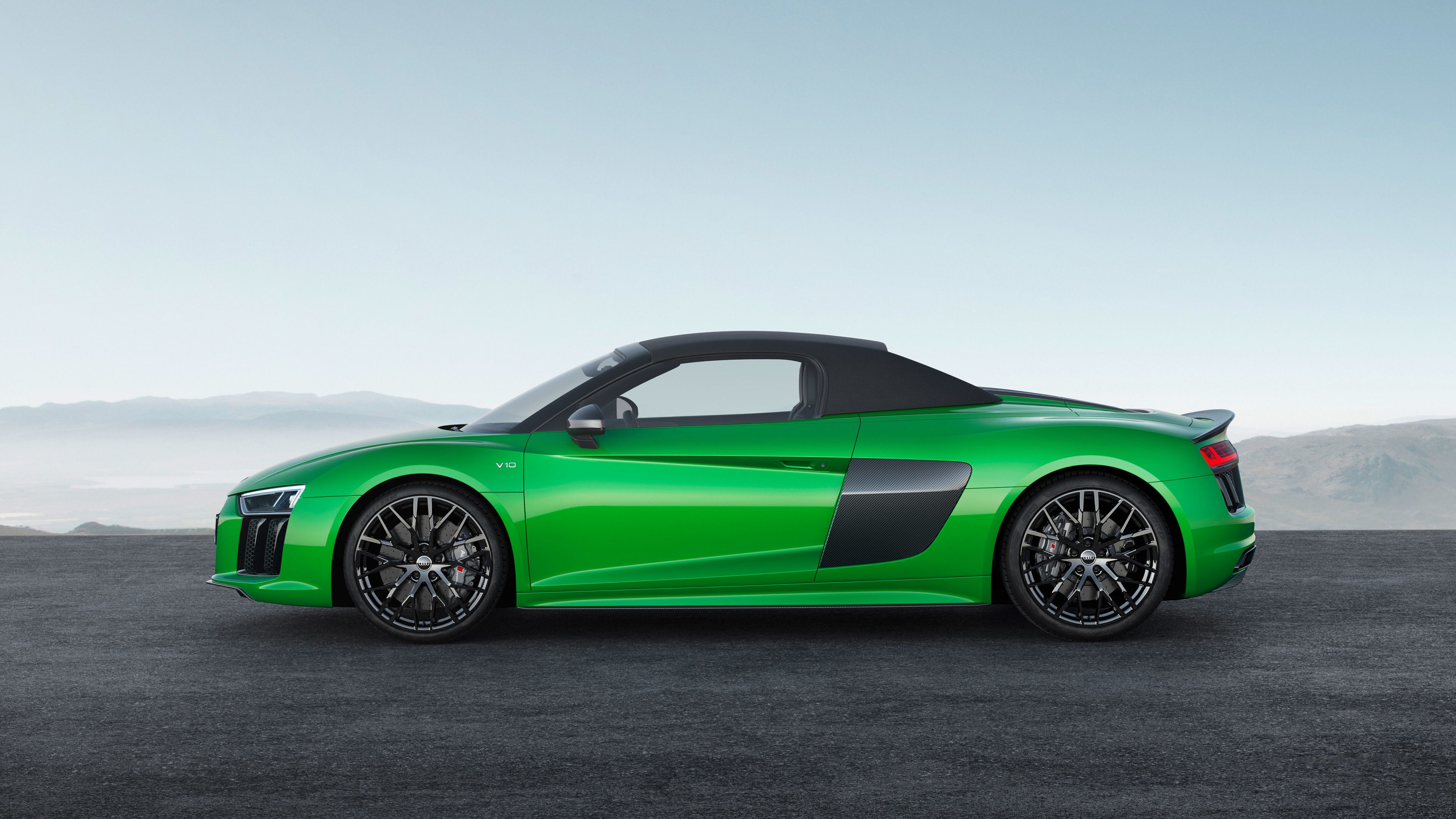 Audi R8 Spyder V10 Plus 4K Side View 2017 Wallpapers