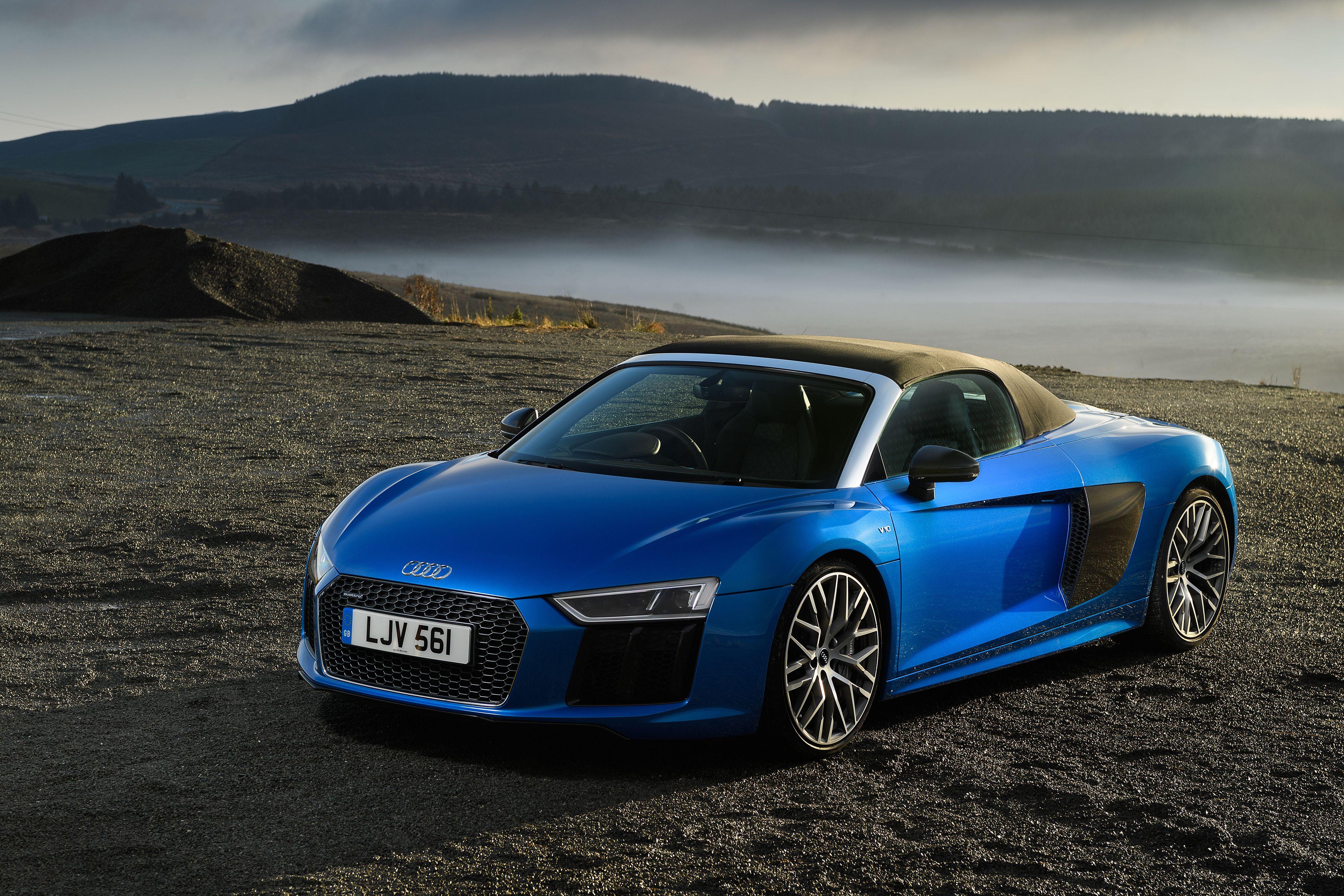 Audi R8 Spyder V10 Plus 4K Side View 2017 Wallpapers