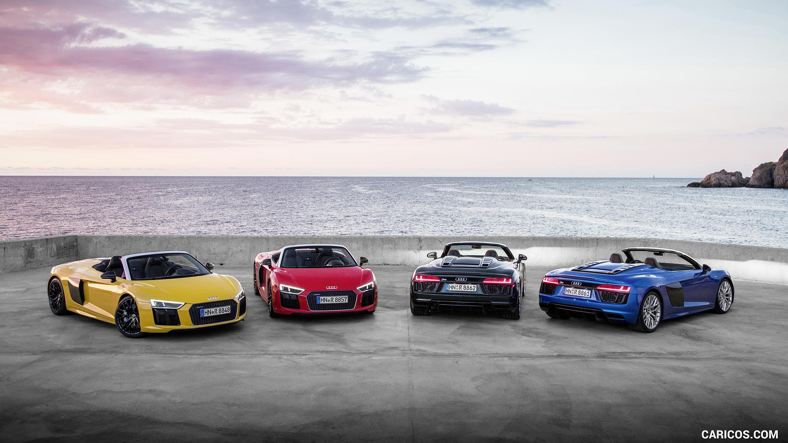 Audi R8 Spyder V10 Plus 4K Side View 2017 Wallpapers