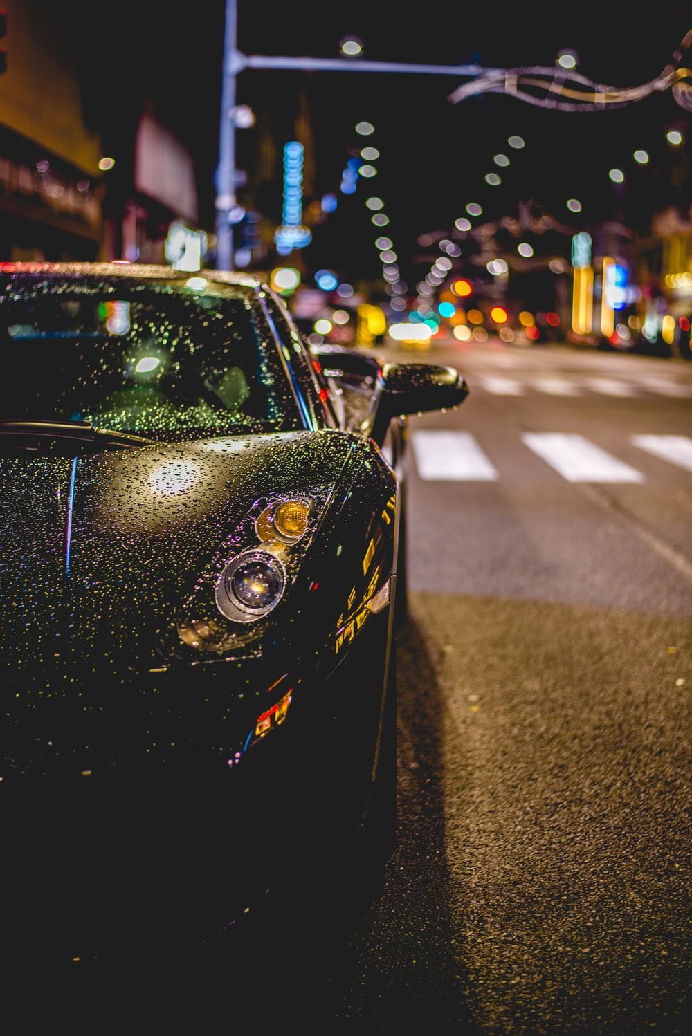 Car Night Rain Wallpapers