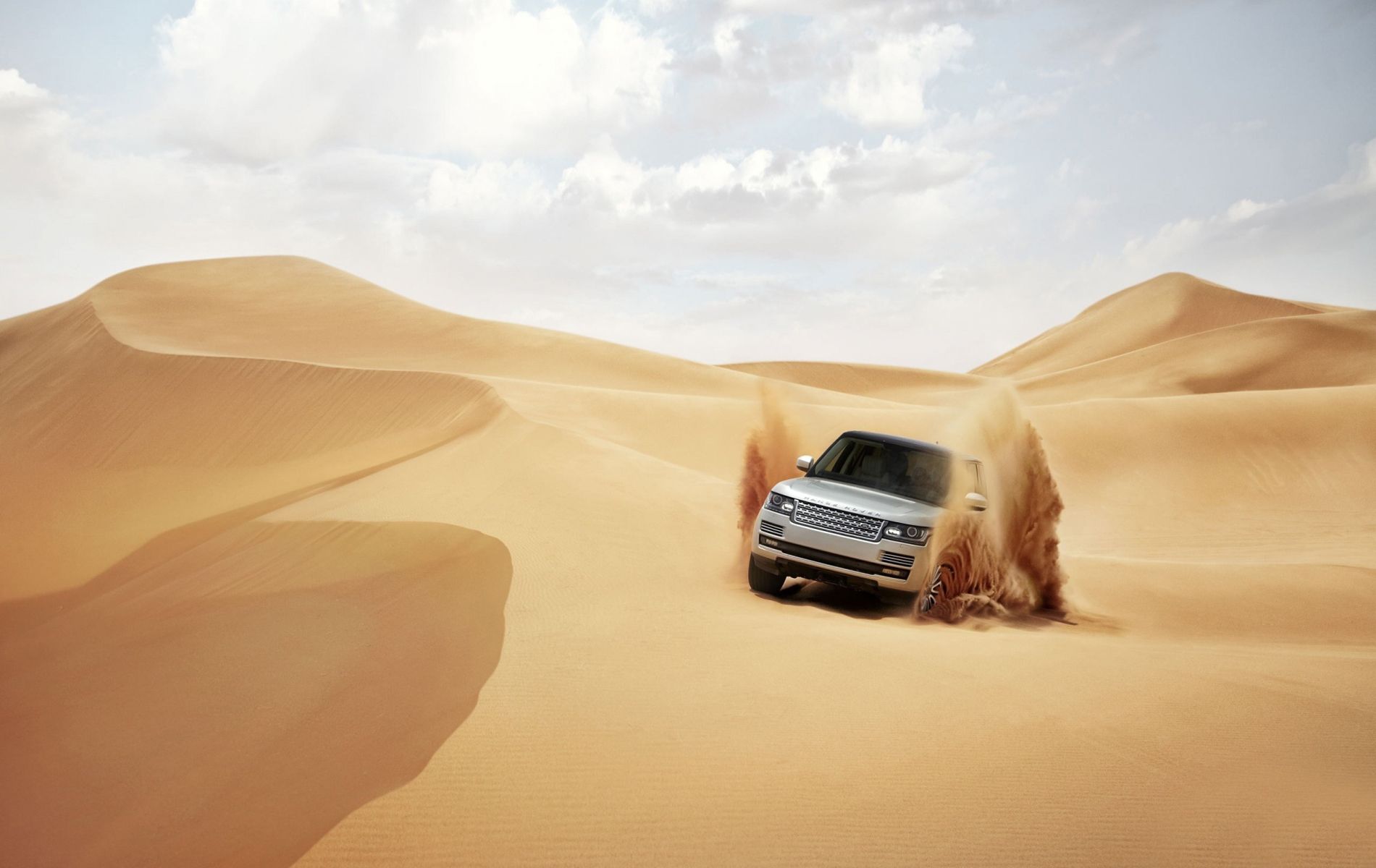 Car Running In Desert Wallpapers