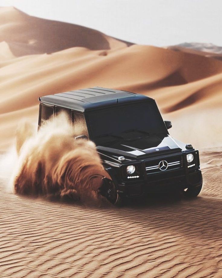 Car Running In Desert Wallpapers