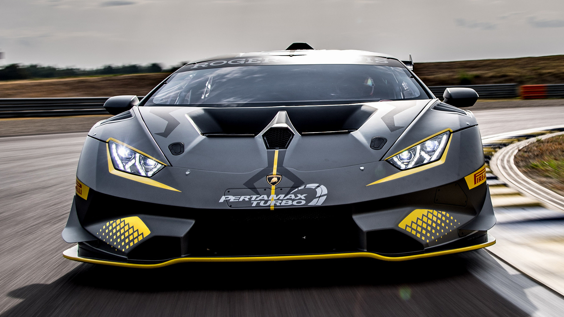 Lamborghini Huracan Super Trofeo Evo 2018 Front Wallpapers