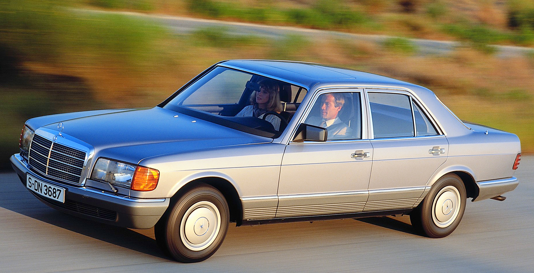 Mercedes-Benz Retro 1980-85 500 Sel Blue Wallpapers