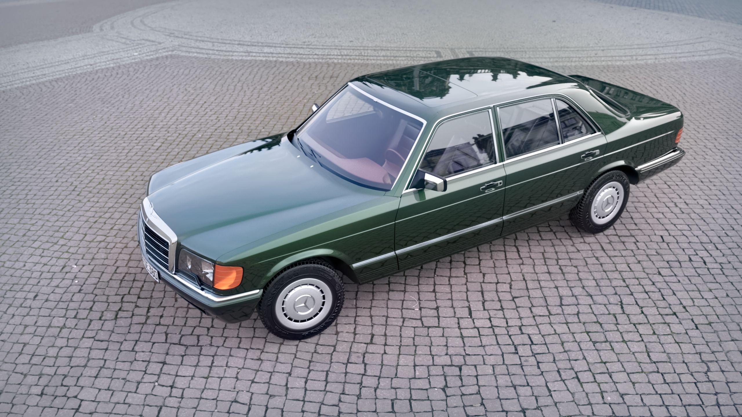 Mercedes-Benz Retro 1980-85 500 Sel Blue Wallpapers