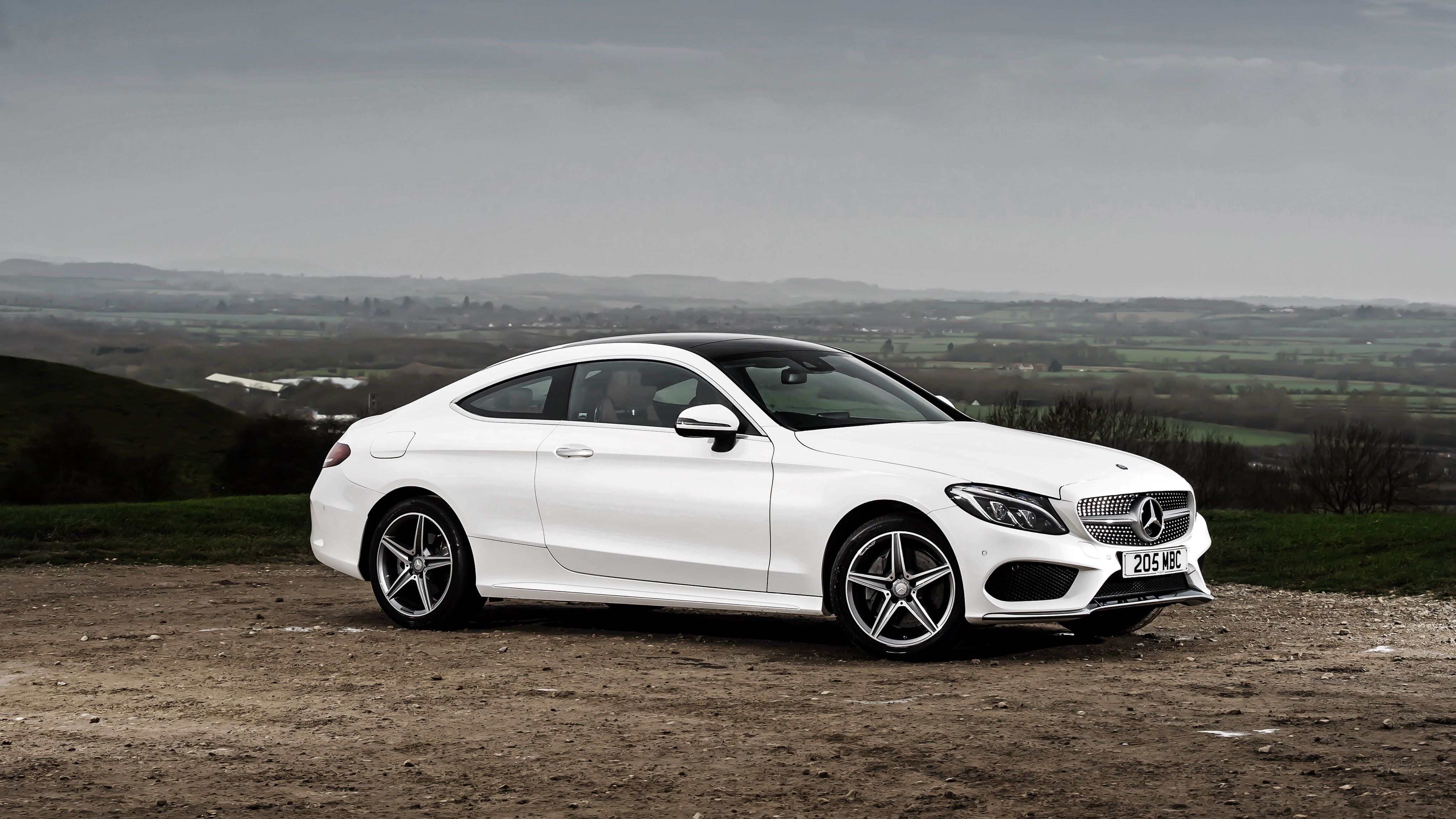 White Mercedes-Benz C 220 Wallpapers