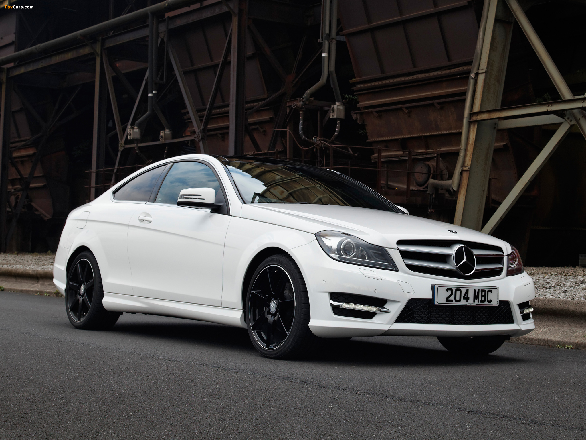 White Mercedes-Benz C 220 Wallpapers