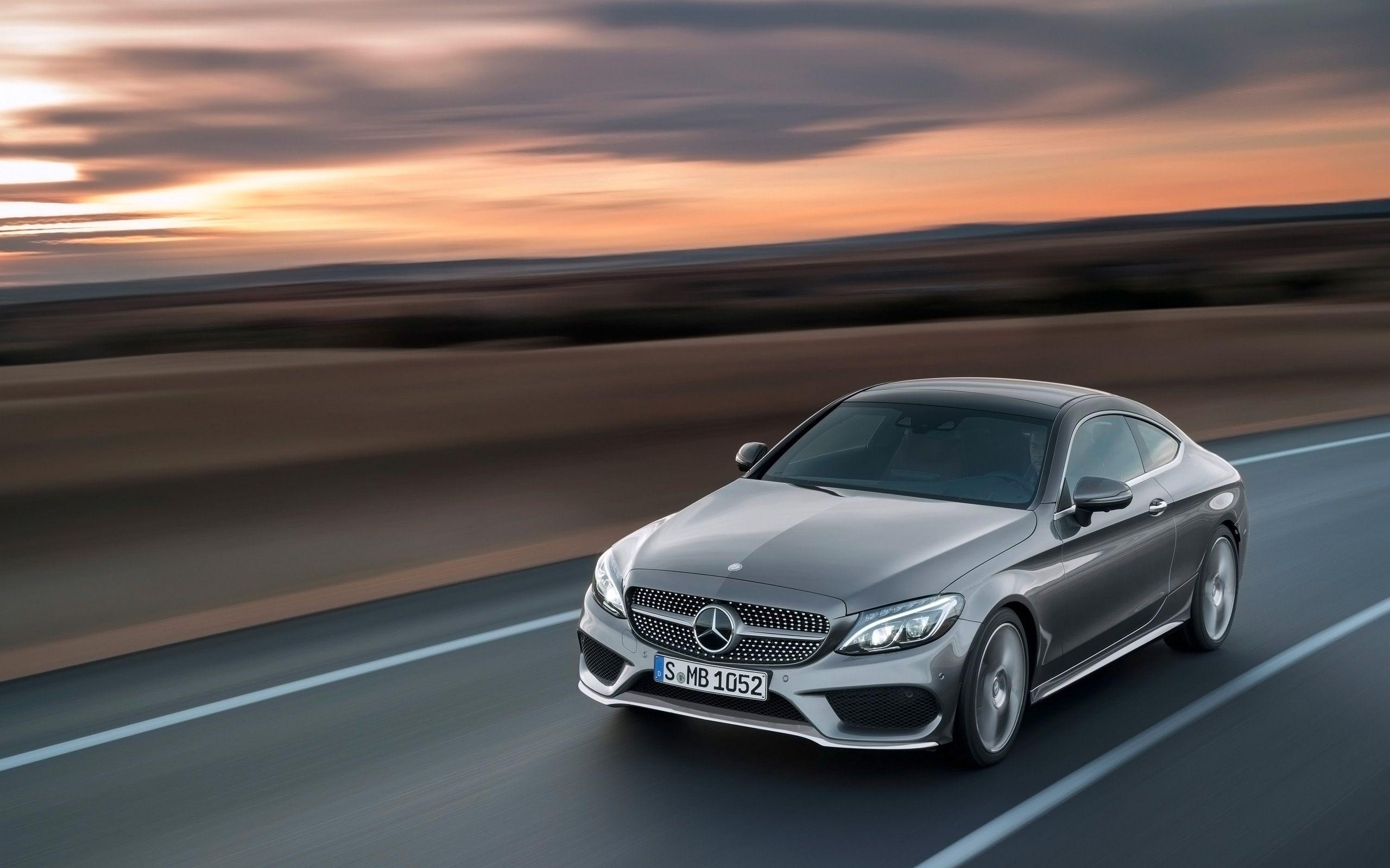 White Mercedes-Benz C 220 Wallpapers