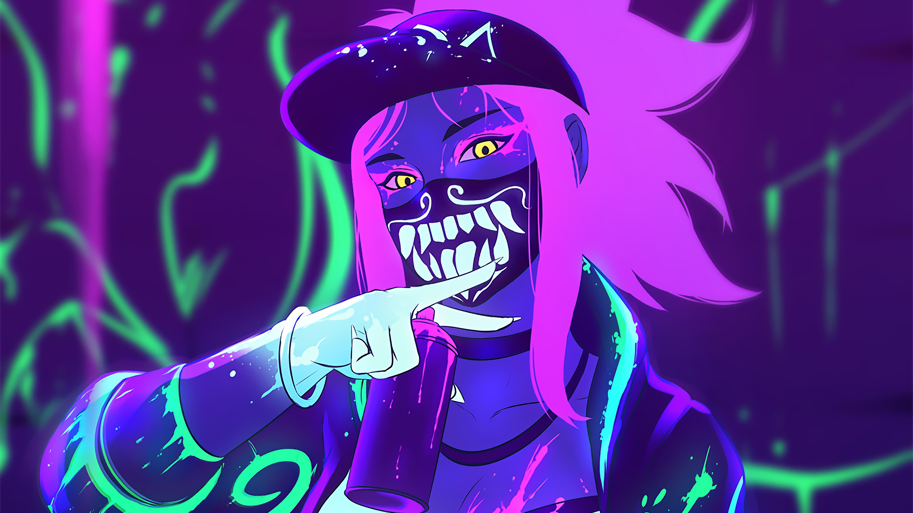 Akali League Of Legends Neon Wallpapers