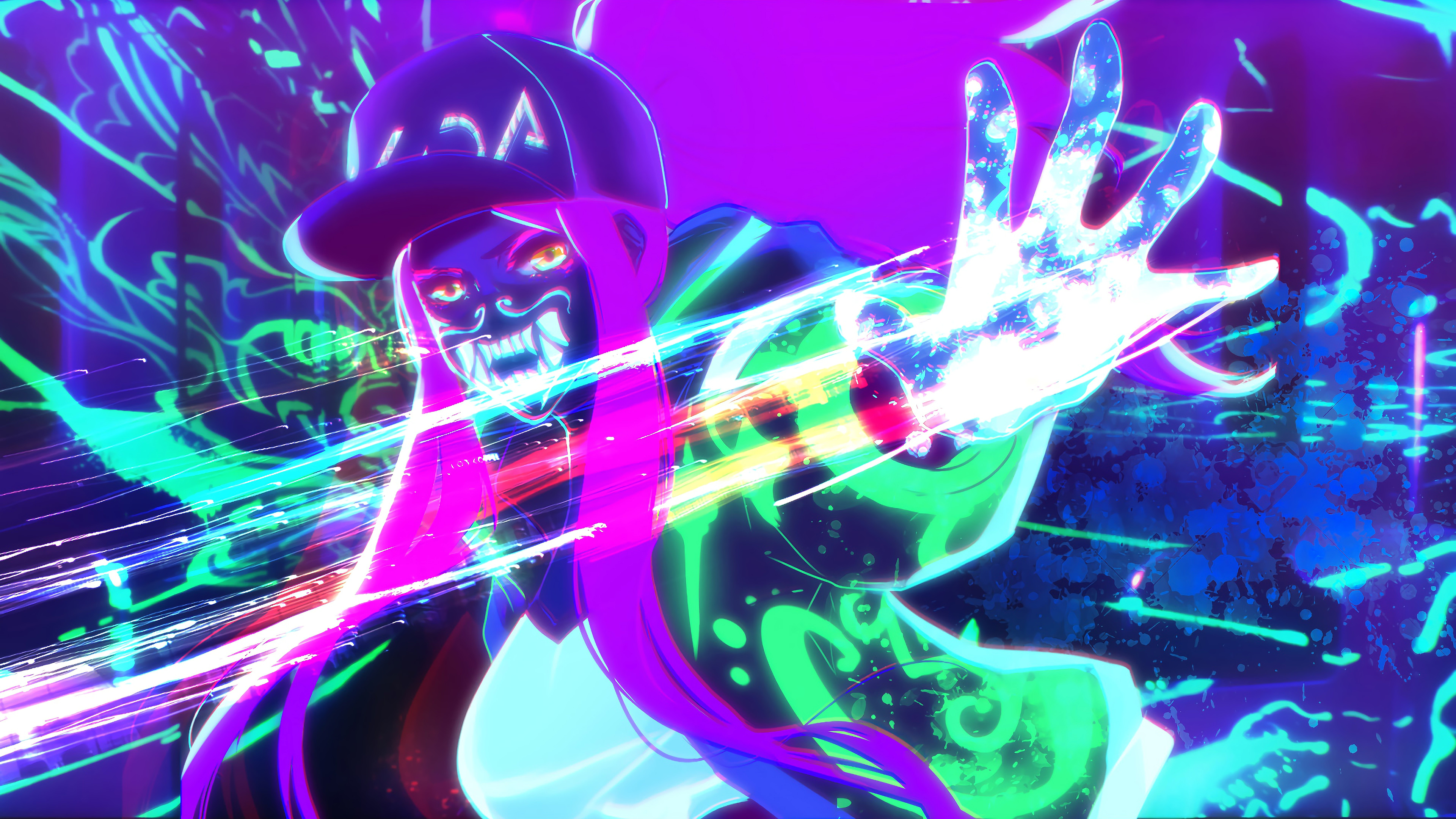 Akali League Of Legends Neon Wallpapers