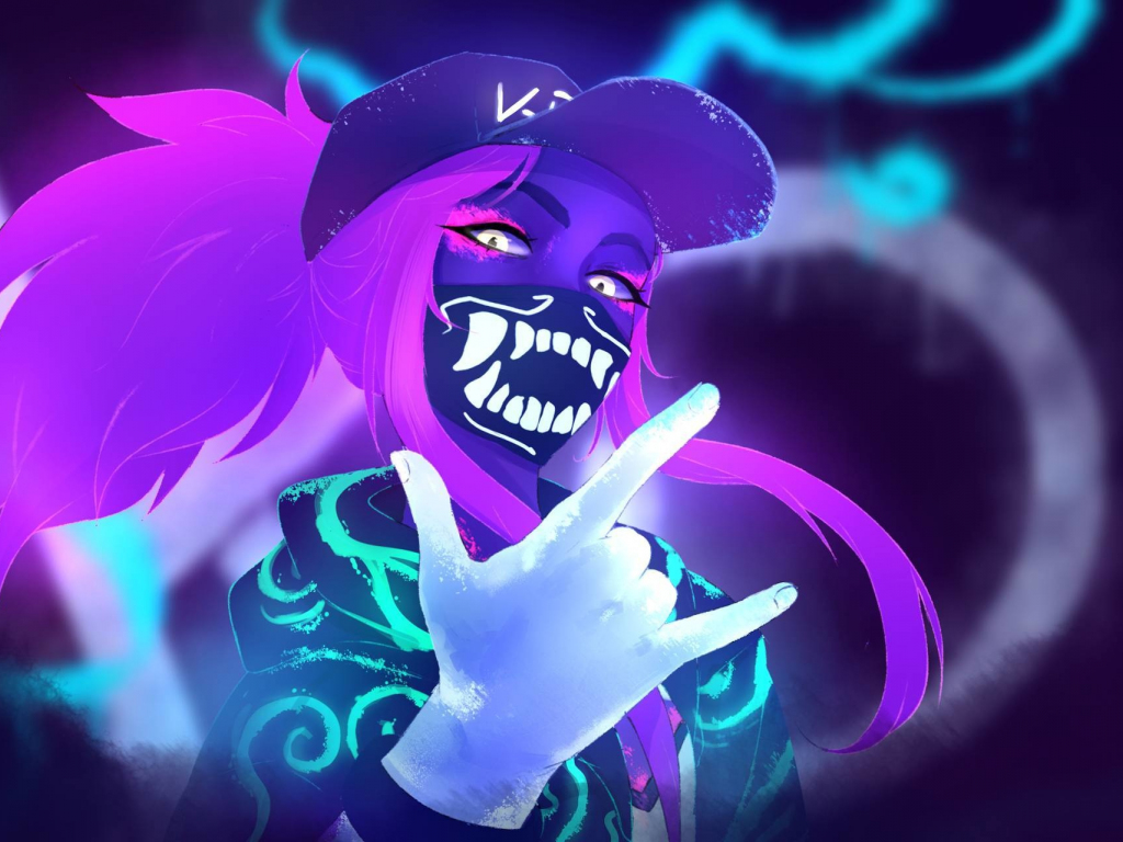 Akali League Of Legends Neon Wallpapers