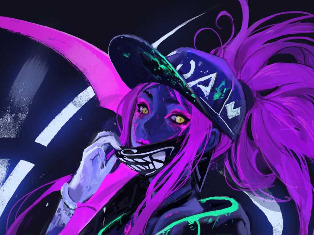 Akali League Of Legends Neon Wallpapers