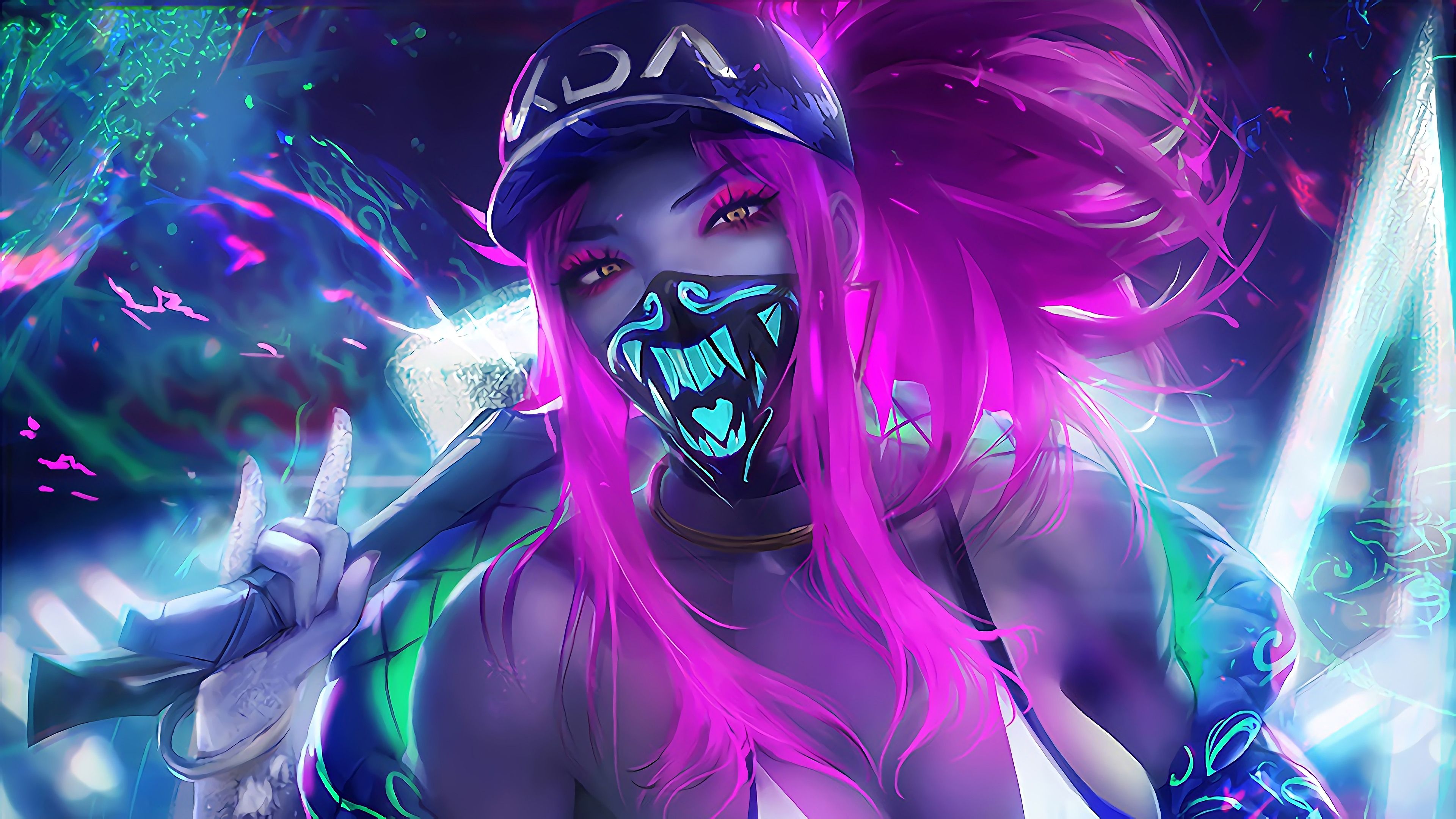 Akali League Of Legends Neon Wallpapers