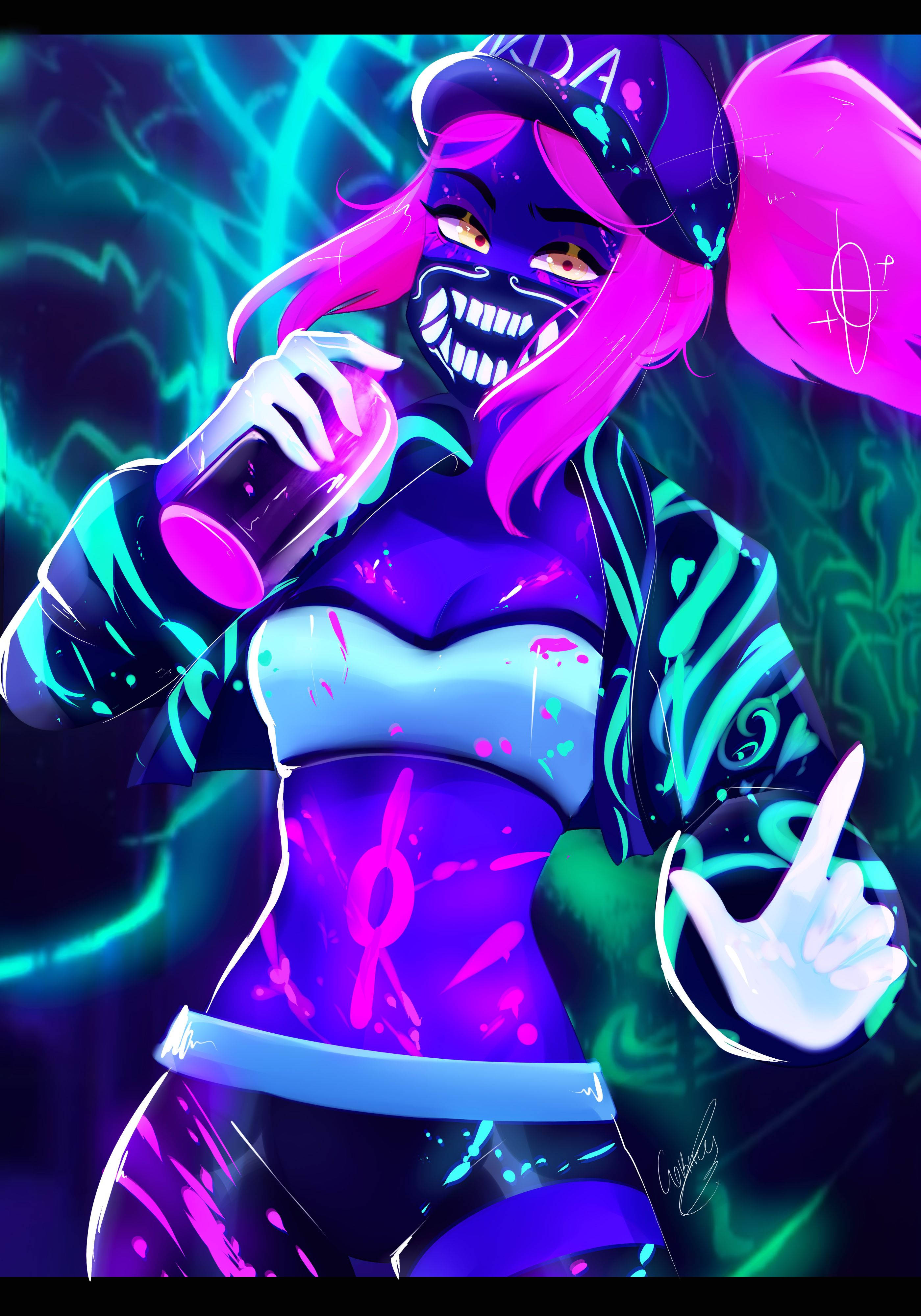 Akali Paint League Of Legends Wallpapers