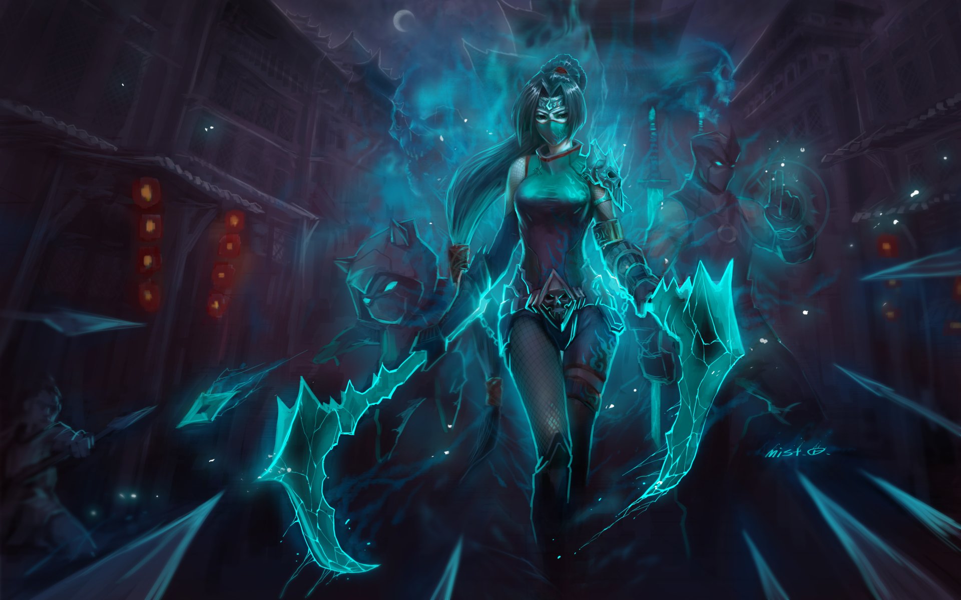 Akali The Ghost Hunter LoL Wallpapers