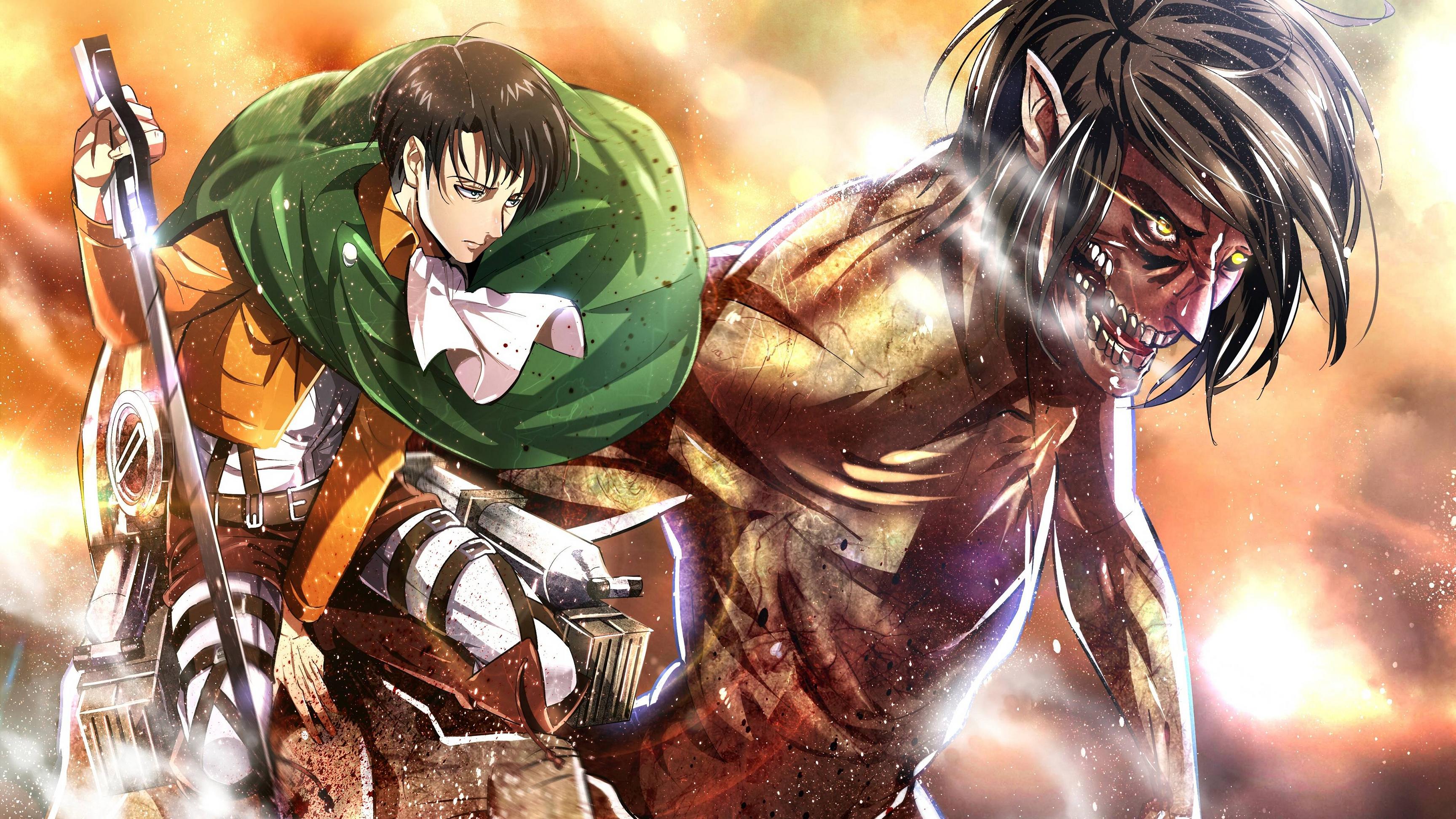 attack on titan anime 4k Wallpapers