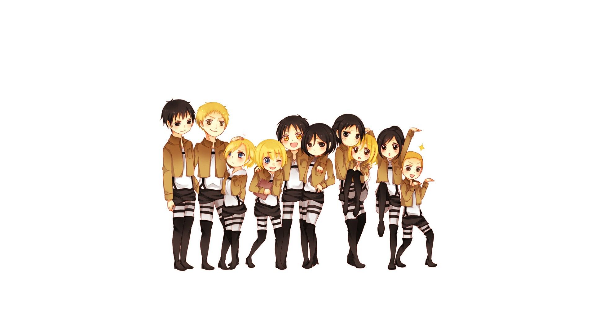 attack on titan chibiWallpapers