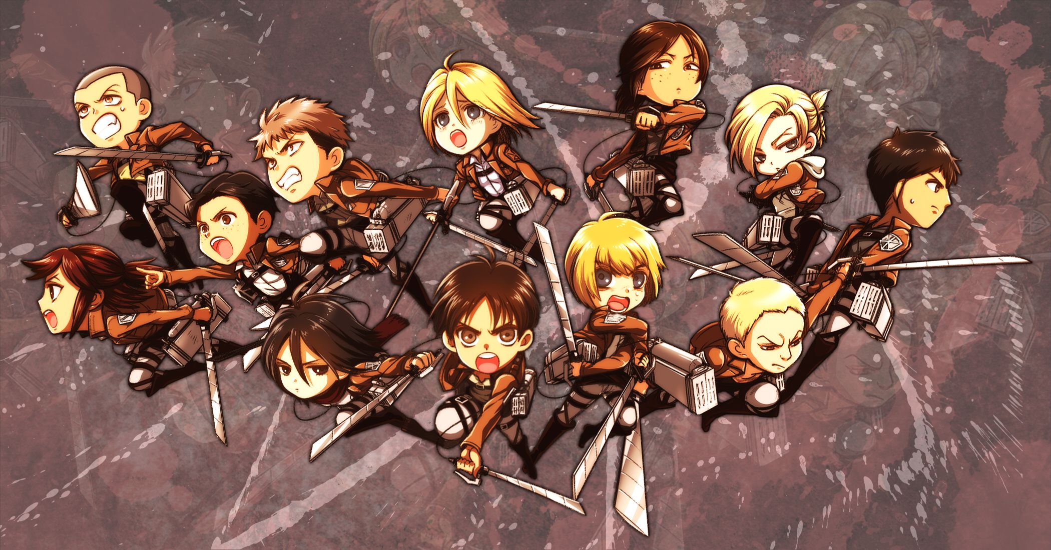 attack on titan chibiWallpapers