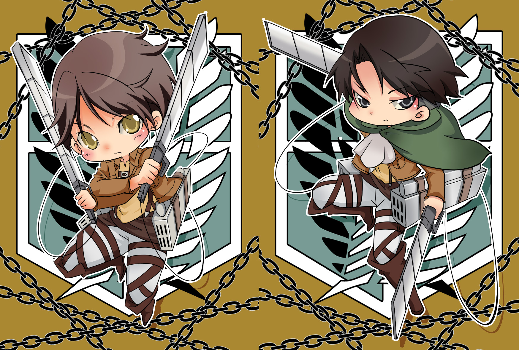 attack on titan chibiWallpapers