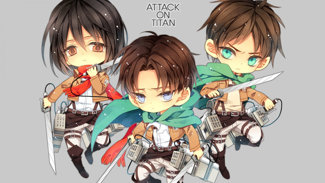 attack on titan chibiWallpapers