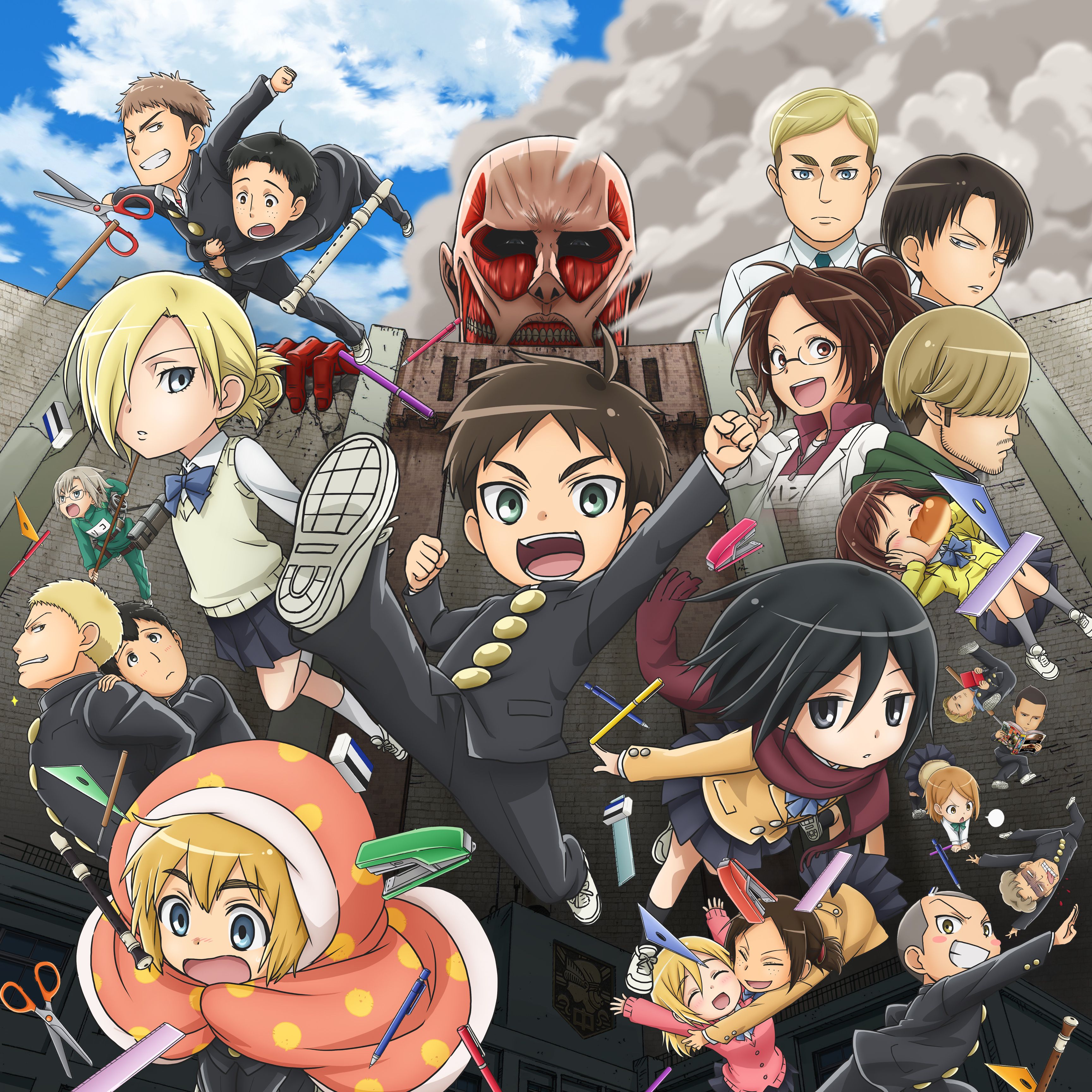 attack on titan junior highWallpapers