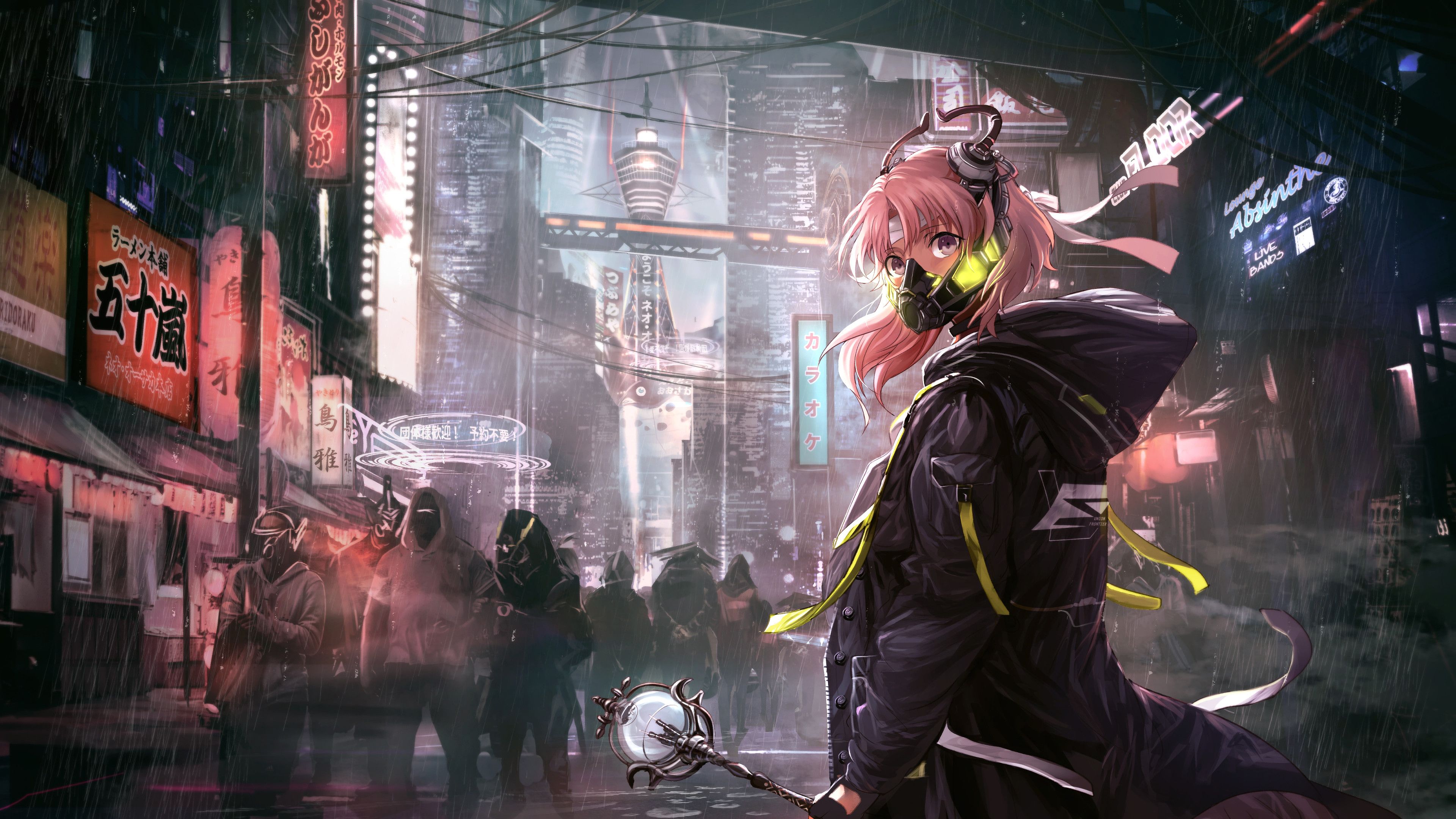 cyberpunk anime city Wallpapers