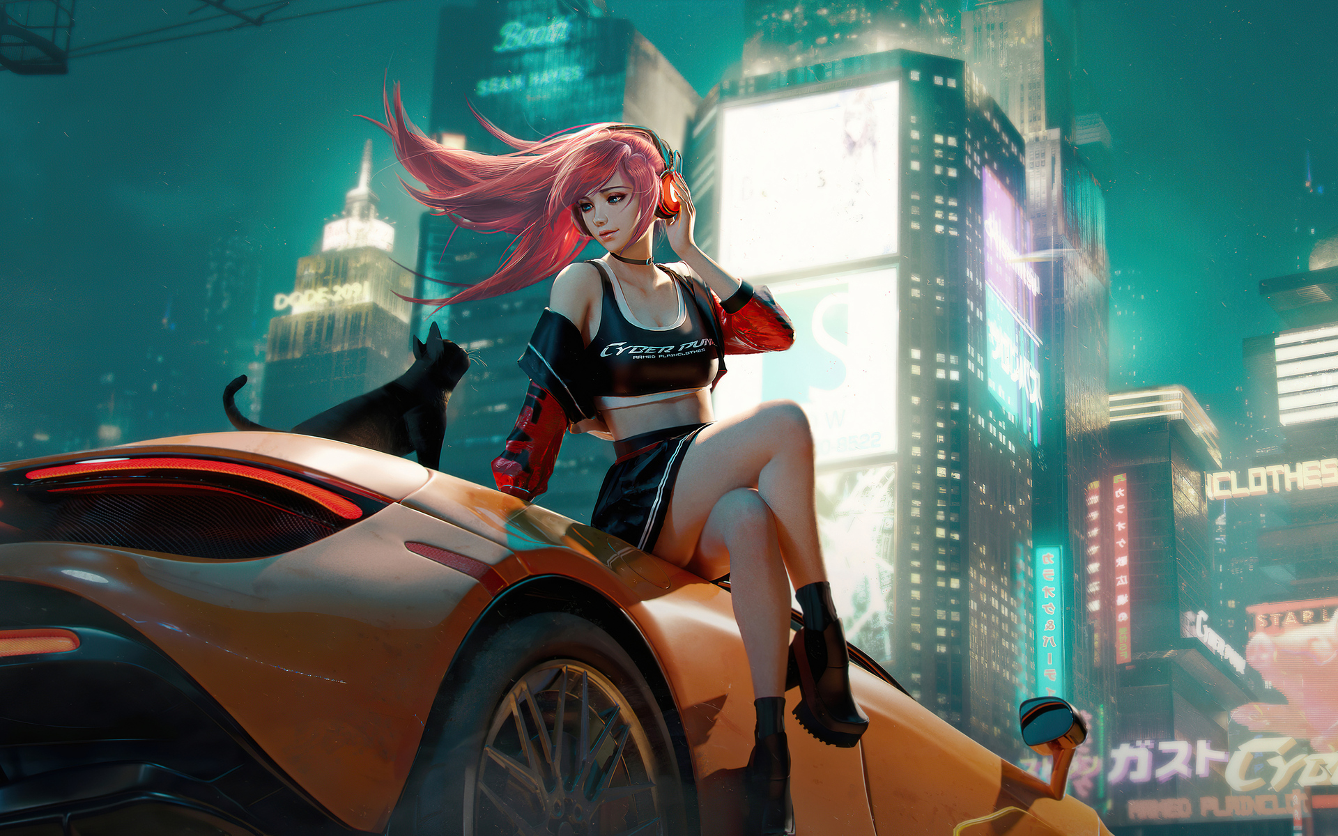 cyberpunk anime city Wallpapers