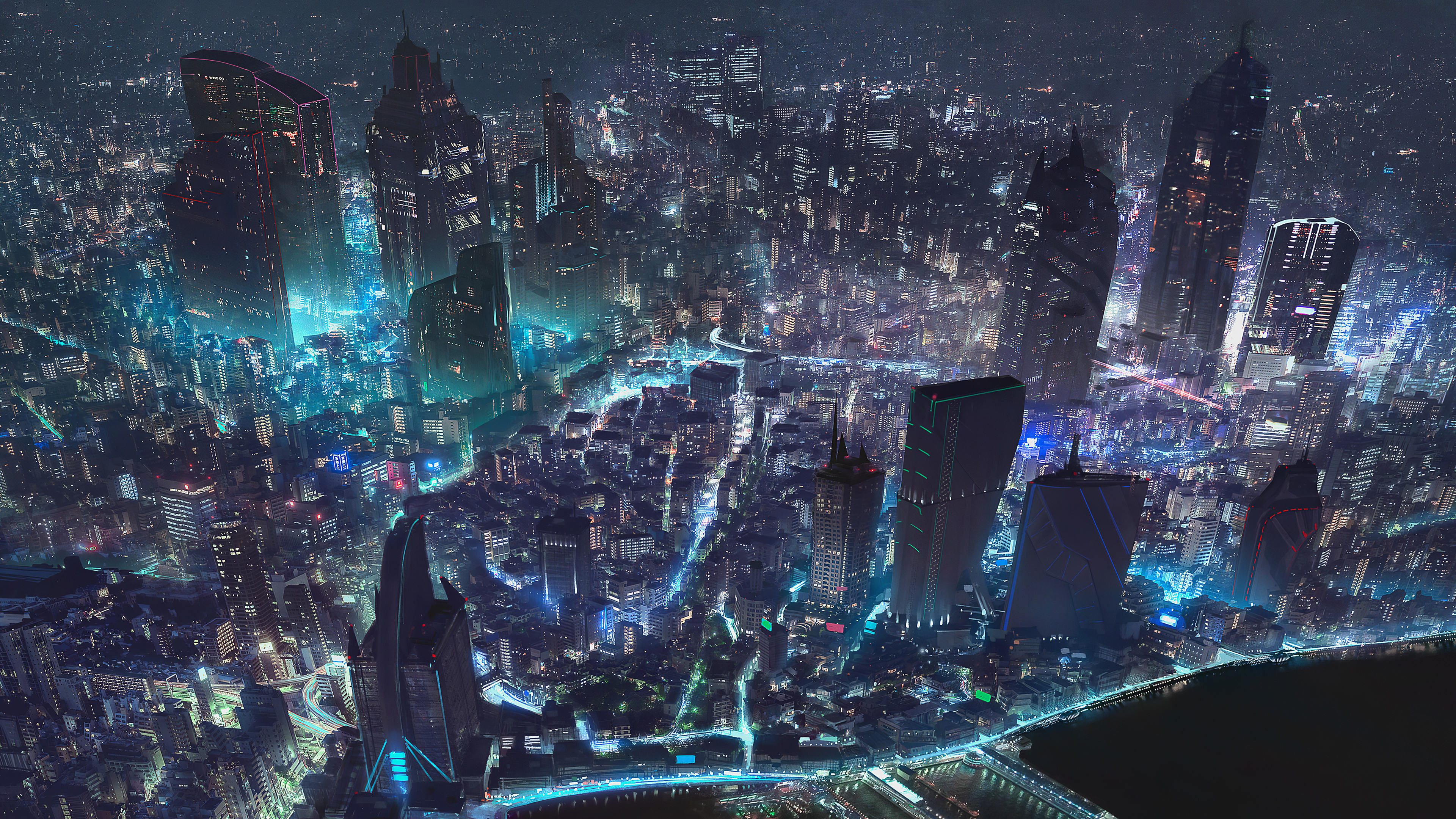 cyberpunk city Wallpapers