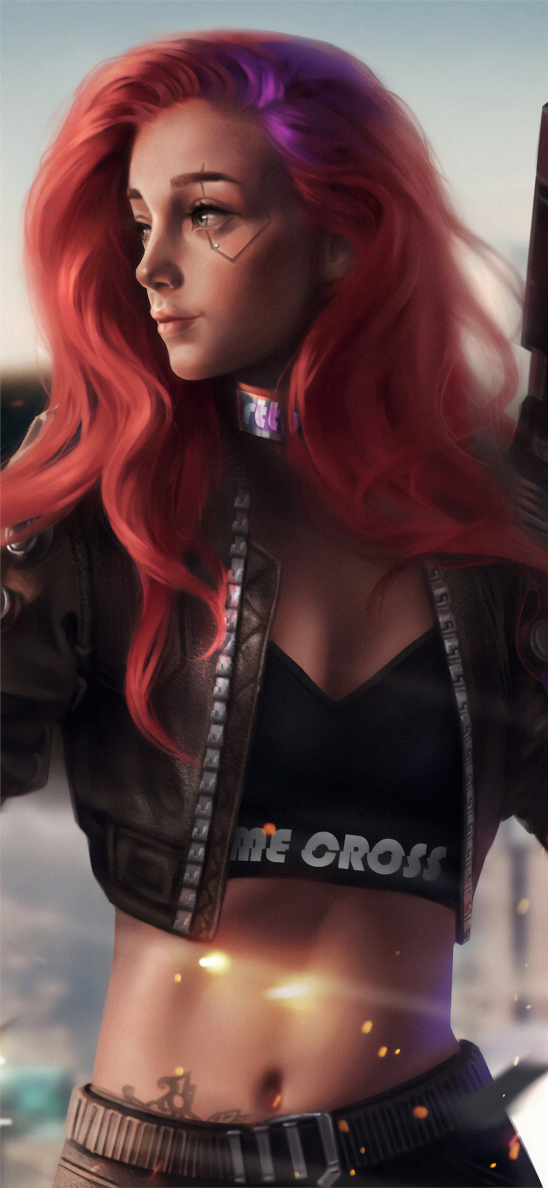 cyberpunk girl iphone Wallpapers