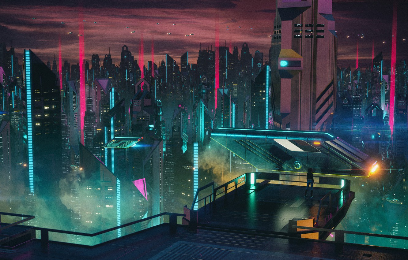 cyberpunk synthwave Wallpapers