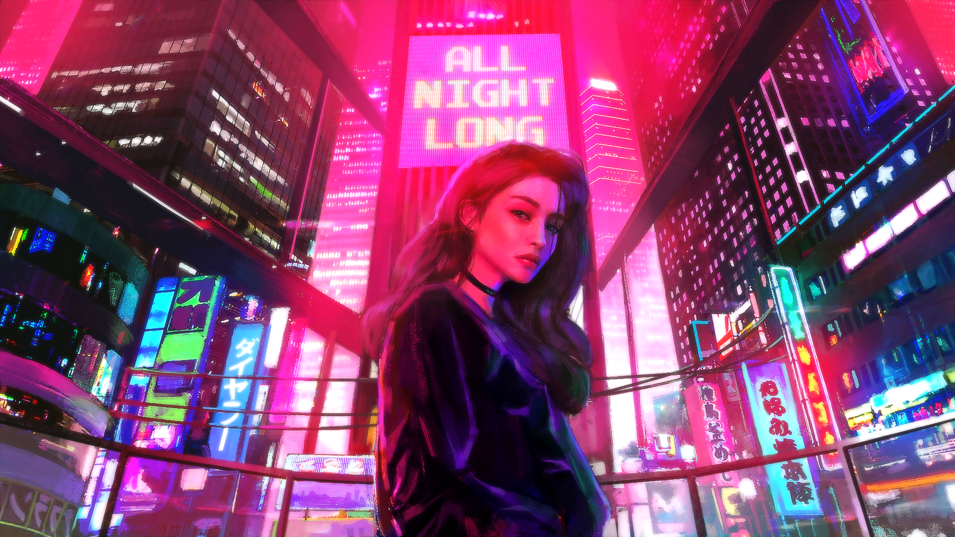 cyberpunk synthwave Wallpapers