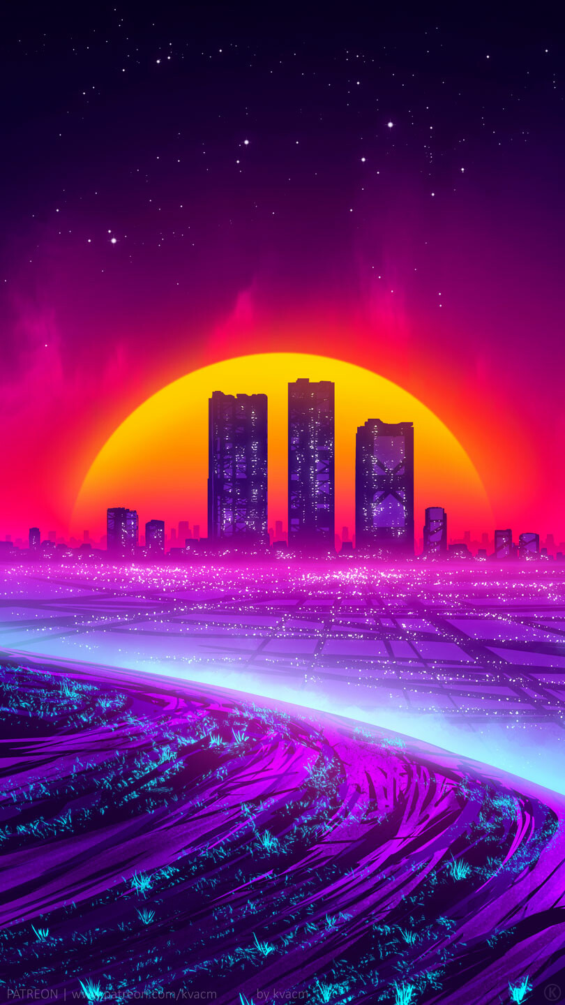 cyberpunk synthwave Wallpapers