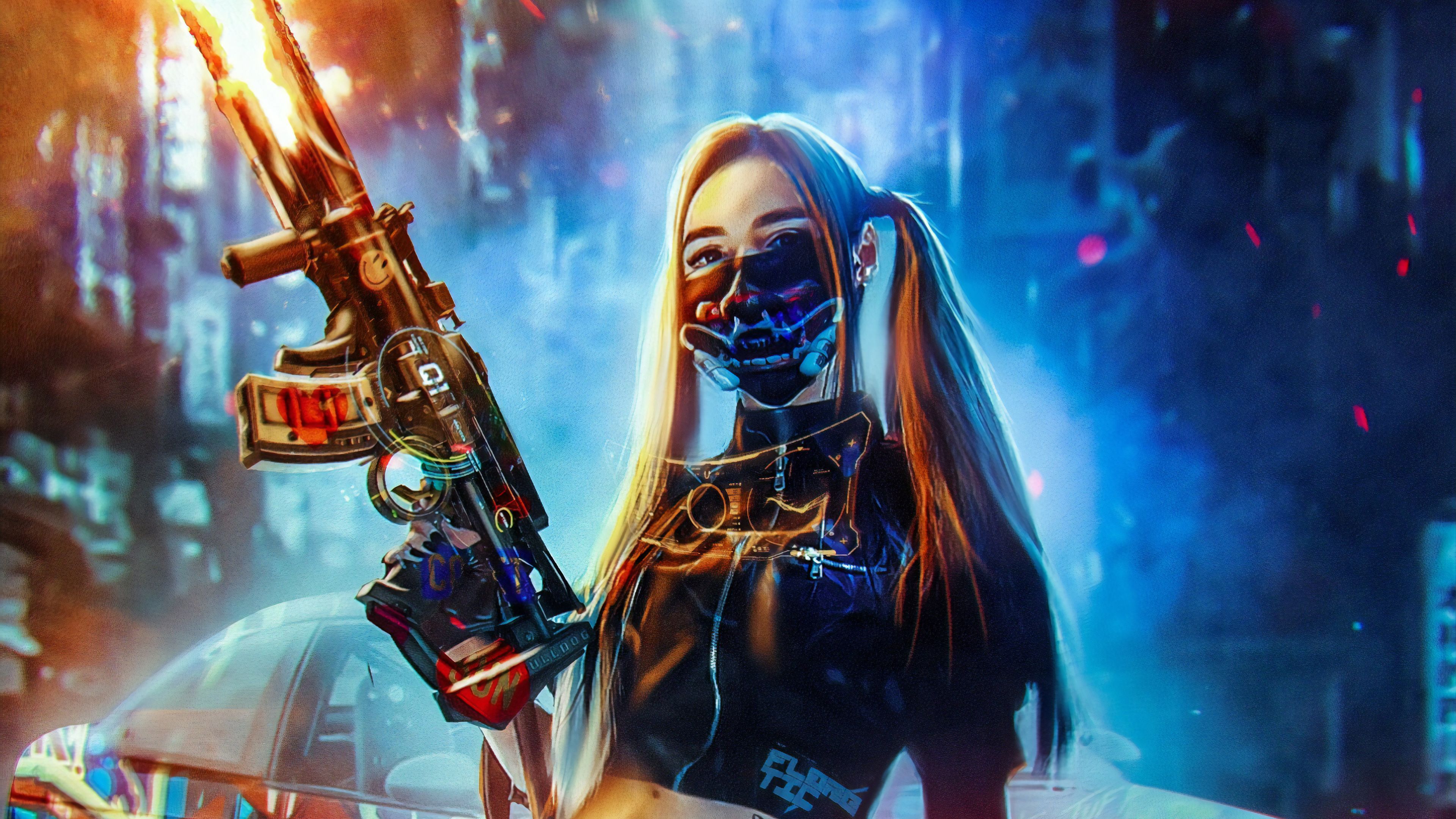 cyberpunk woman Wallpapers