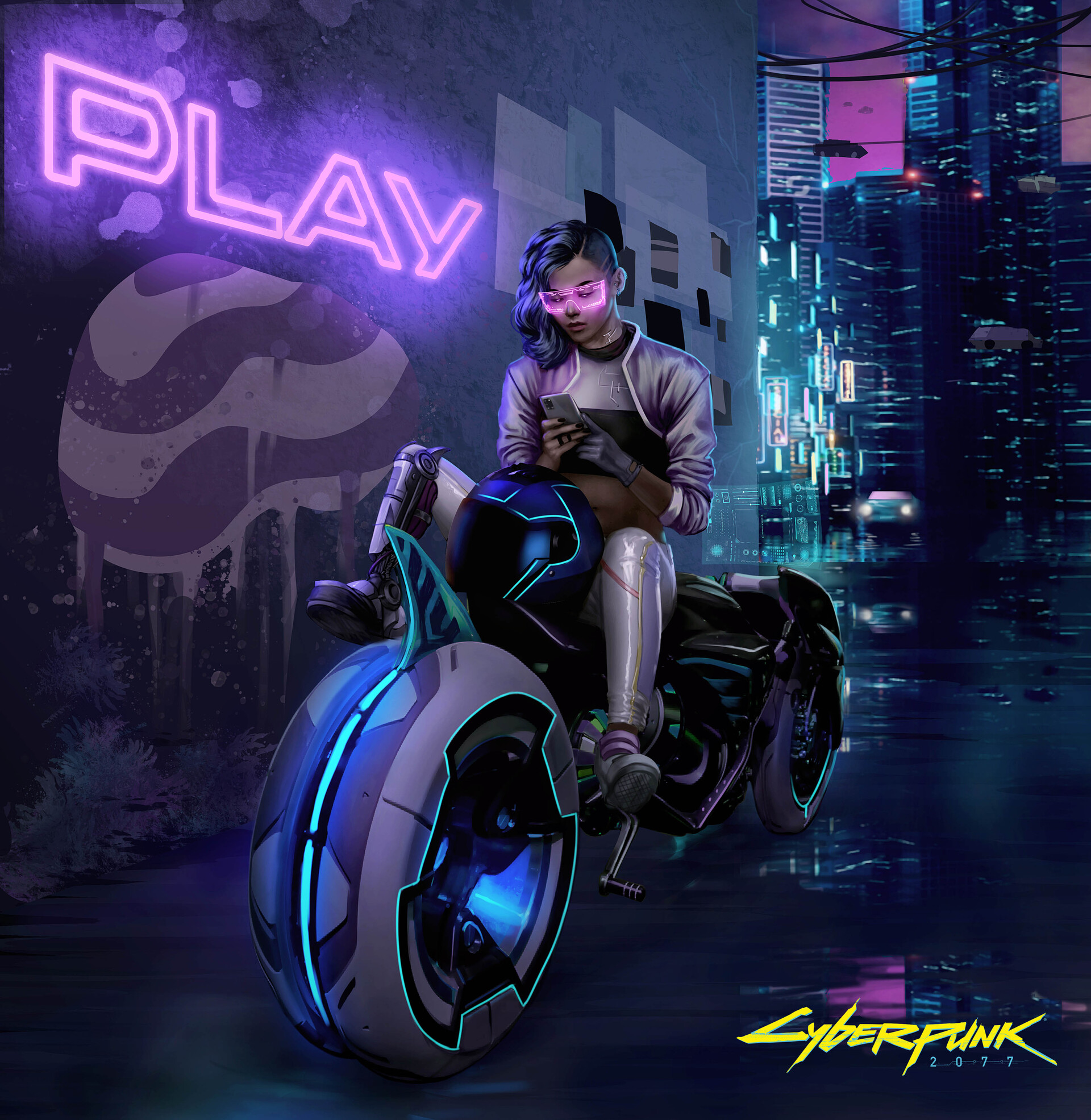 Cyborg Cyberpunk 2077 Digital Fan Wallpapers