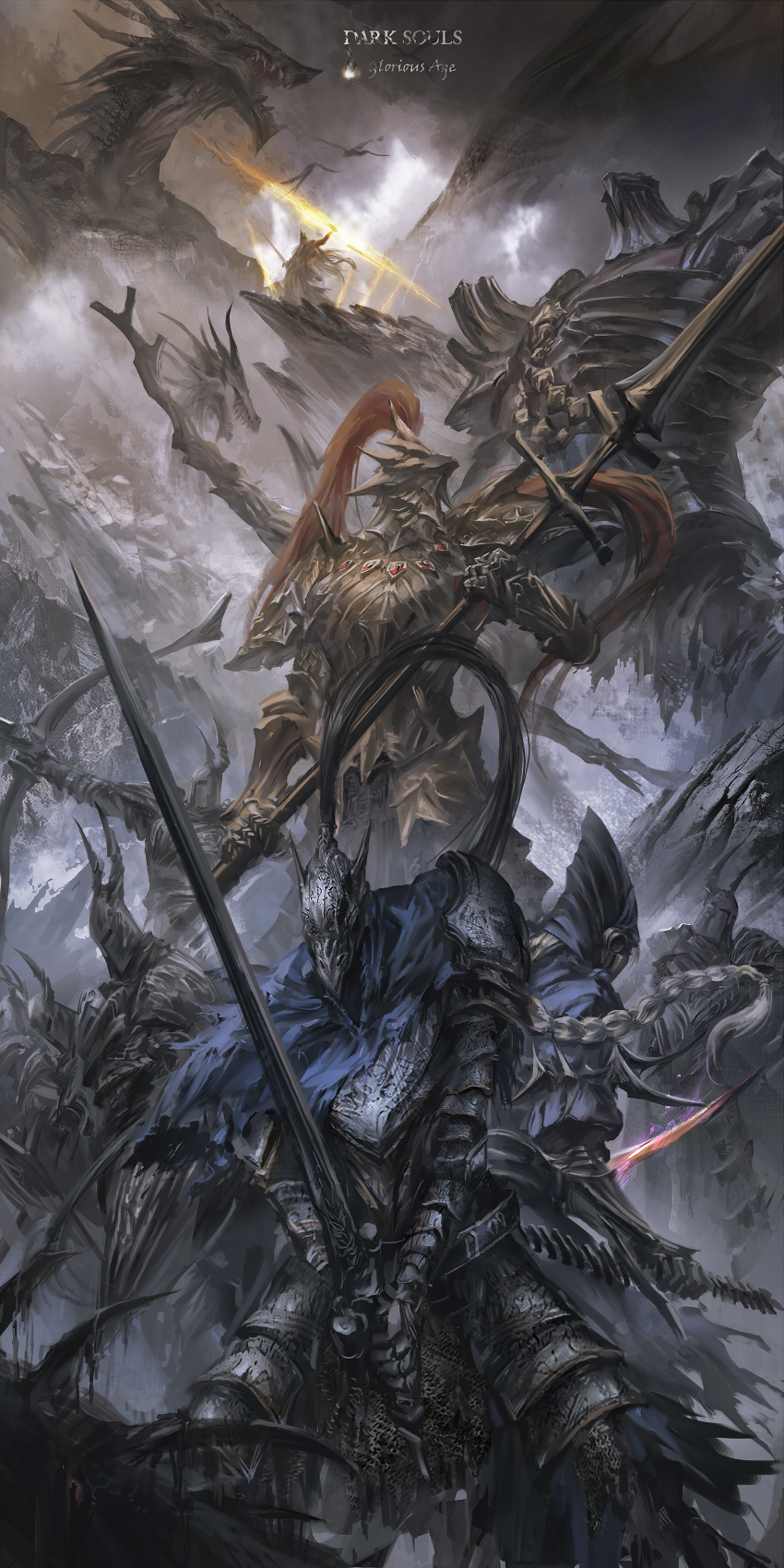Dark Souls Ornstein Is Standing With Sword Wallpapers
