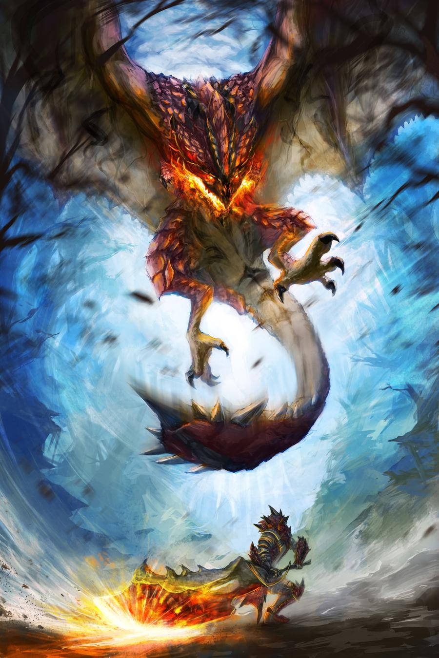 Dragon in Flame Monster Hunter Wallpapers