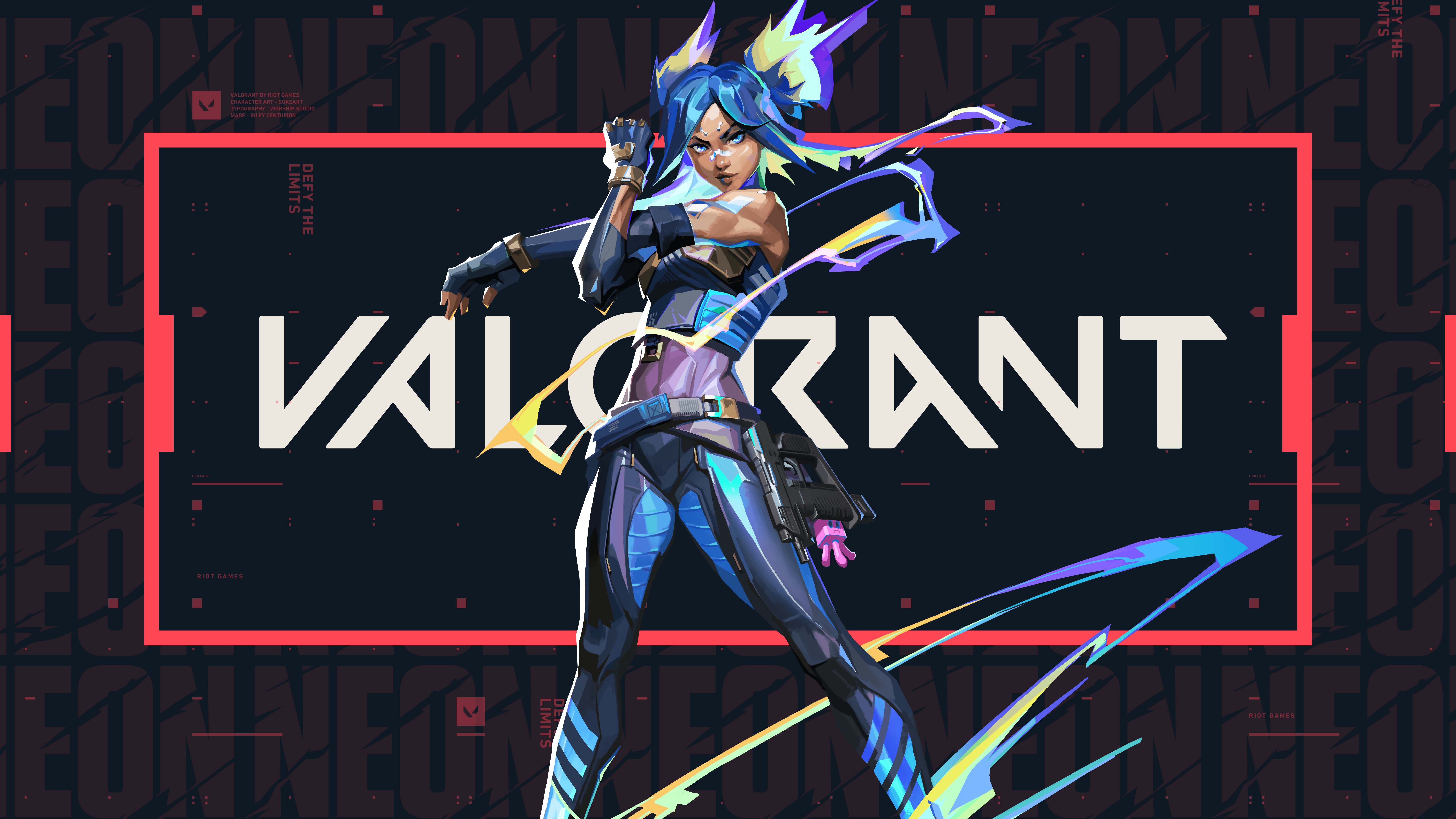 Jett Valorant Neon Wallpapers