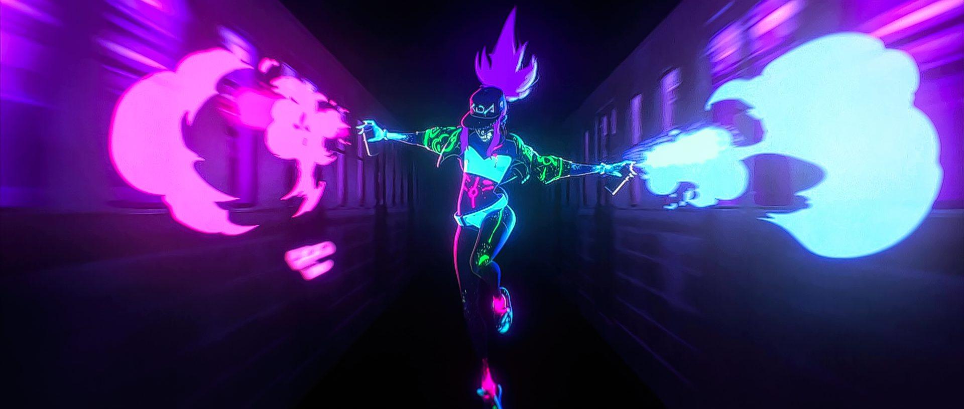 K/DA Akali Subway Tunnel 5K Wallpapers