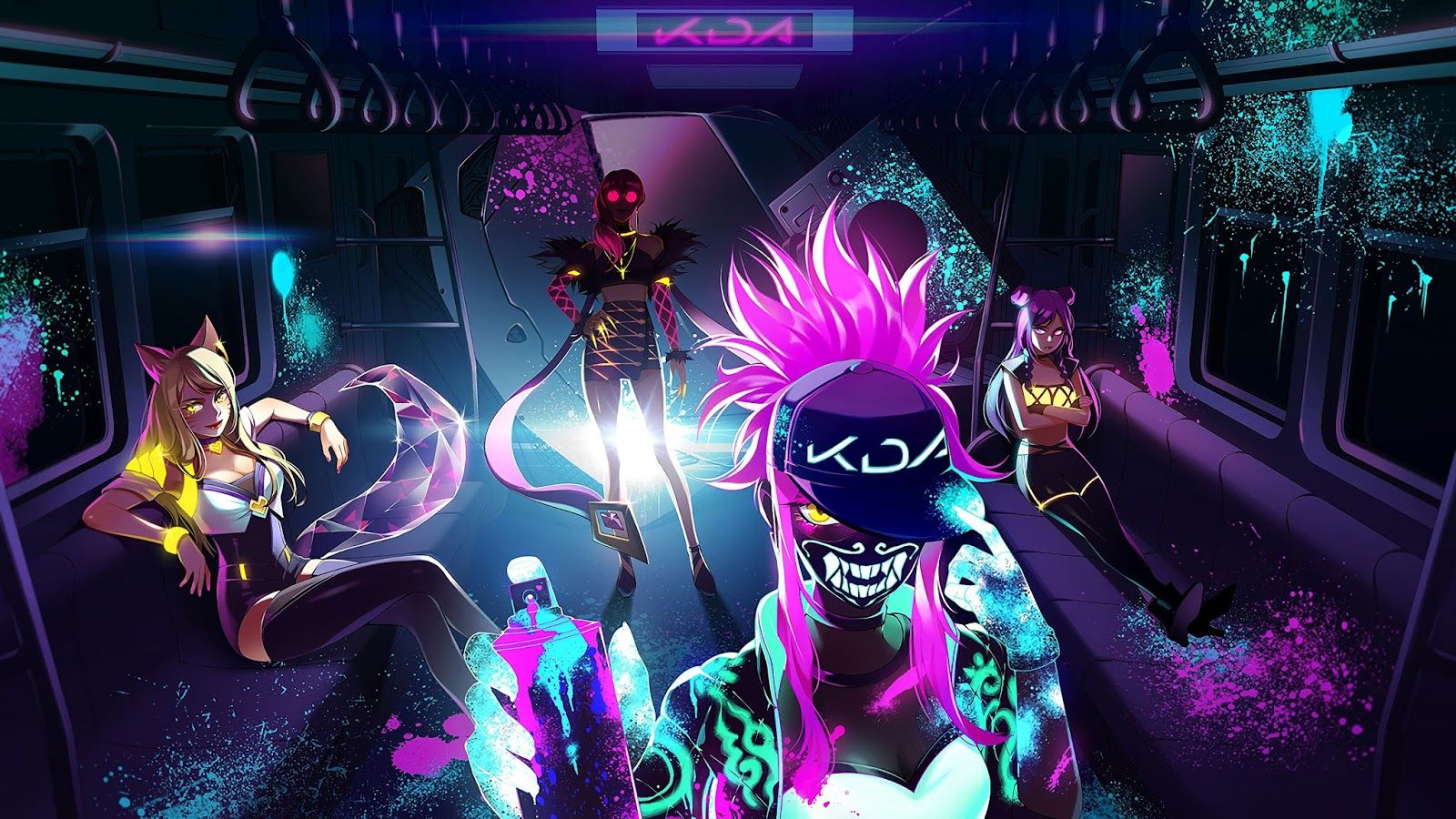 K/DA Kai'Sa Taillights LoL 5K Wallpapers