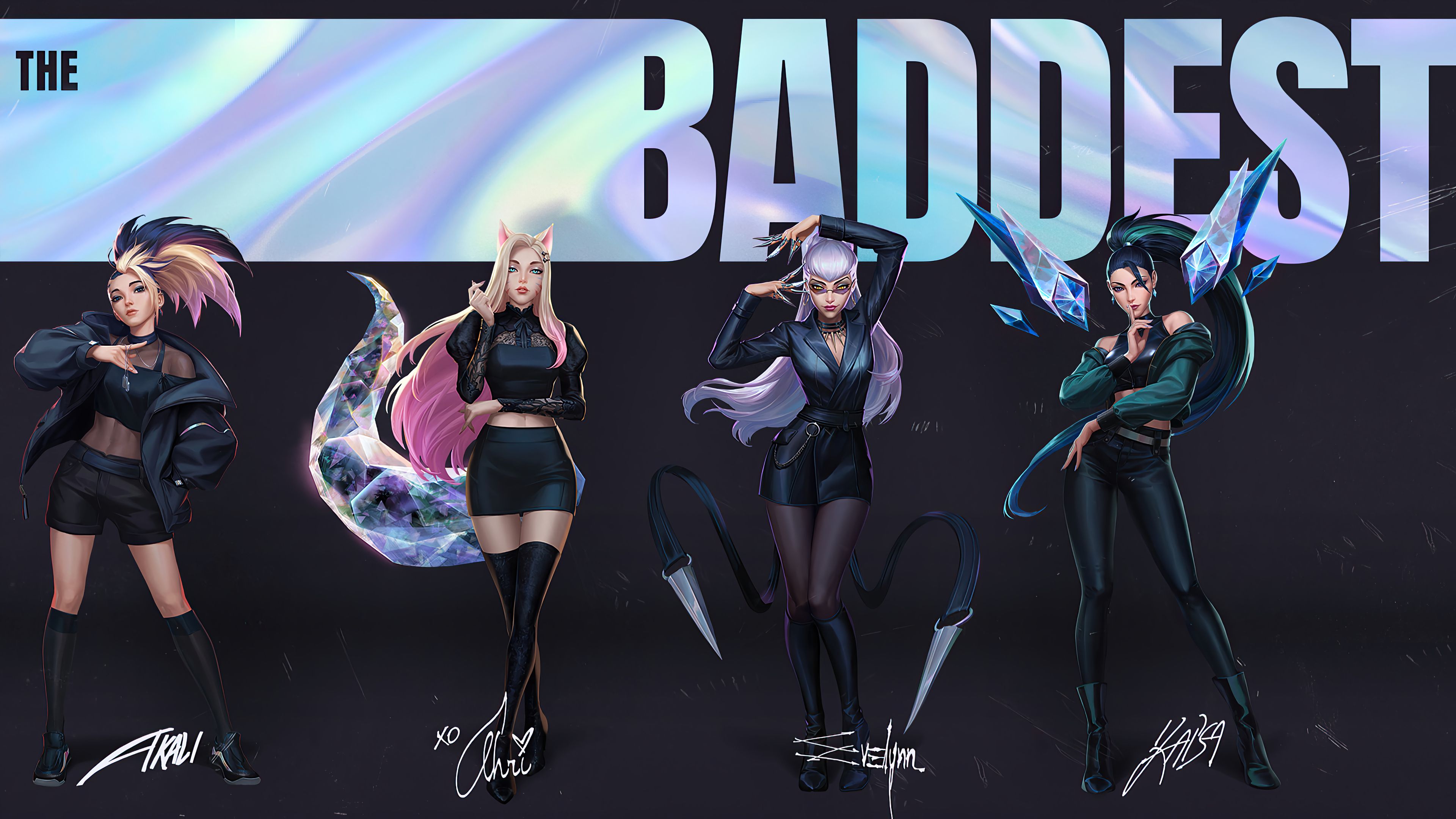 League Of Legends  K/DA Group 8K Wallpapers