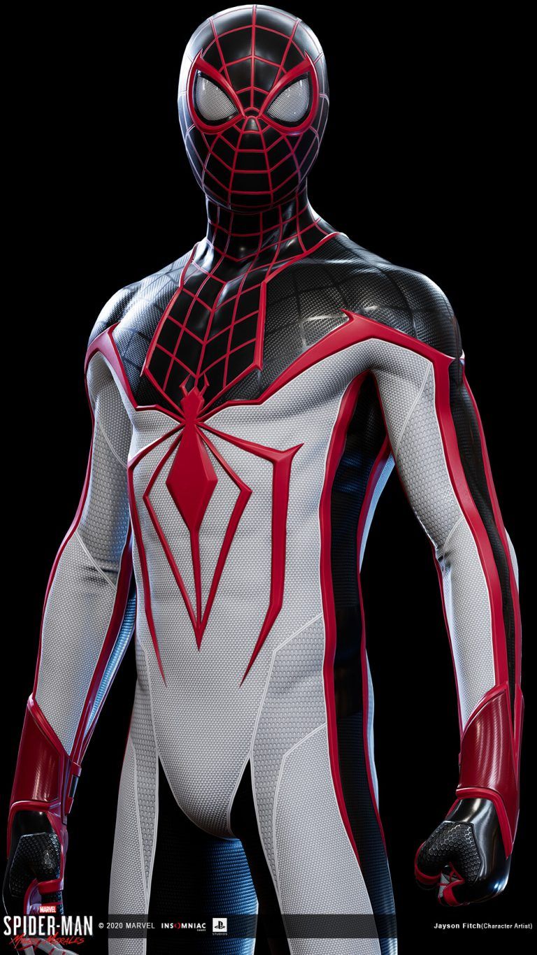 Marvels Spiderman Miles Morales White Suit Wallpapers