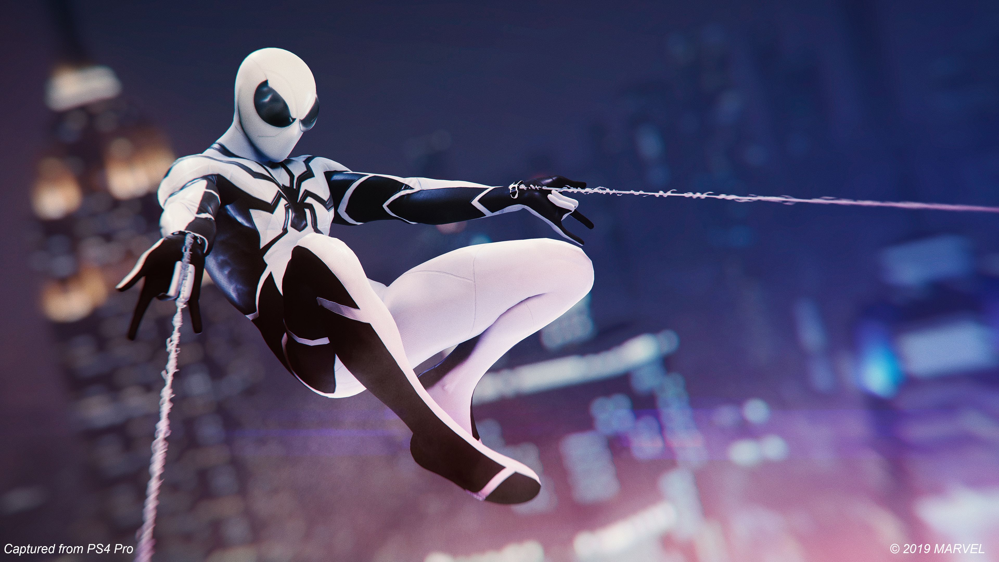 Marvels Spiderman Miles Morales White Suit Wallpapers