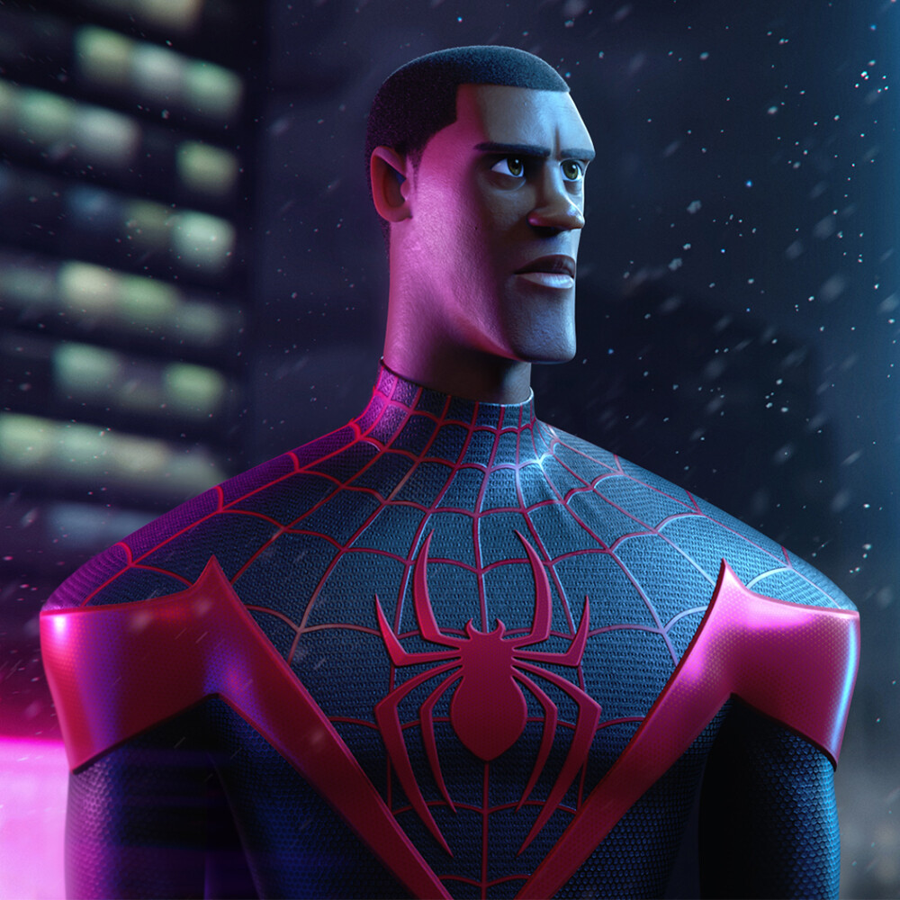 Miles Morales Spider-Man White Suit Wallpapers